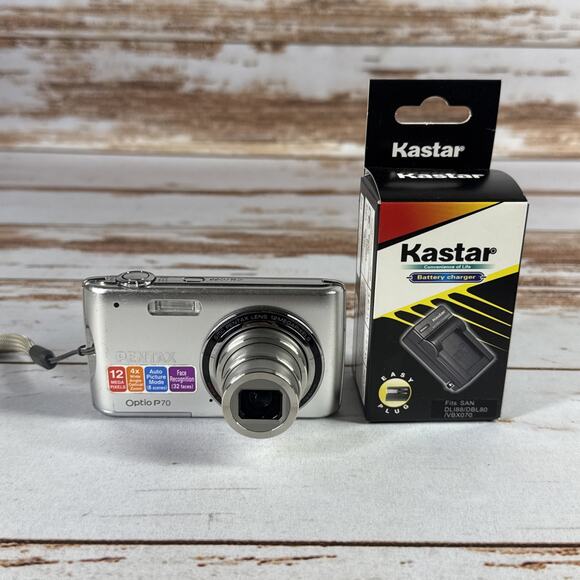 PENTAX Optio P70 12.0MP Compact Digital Camera Silver PENTAX Optio P70 12.0MP Compact Digital Camera Silver